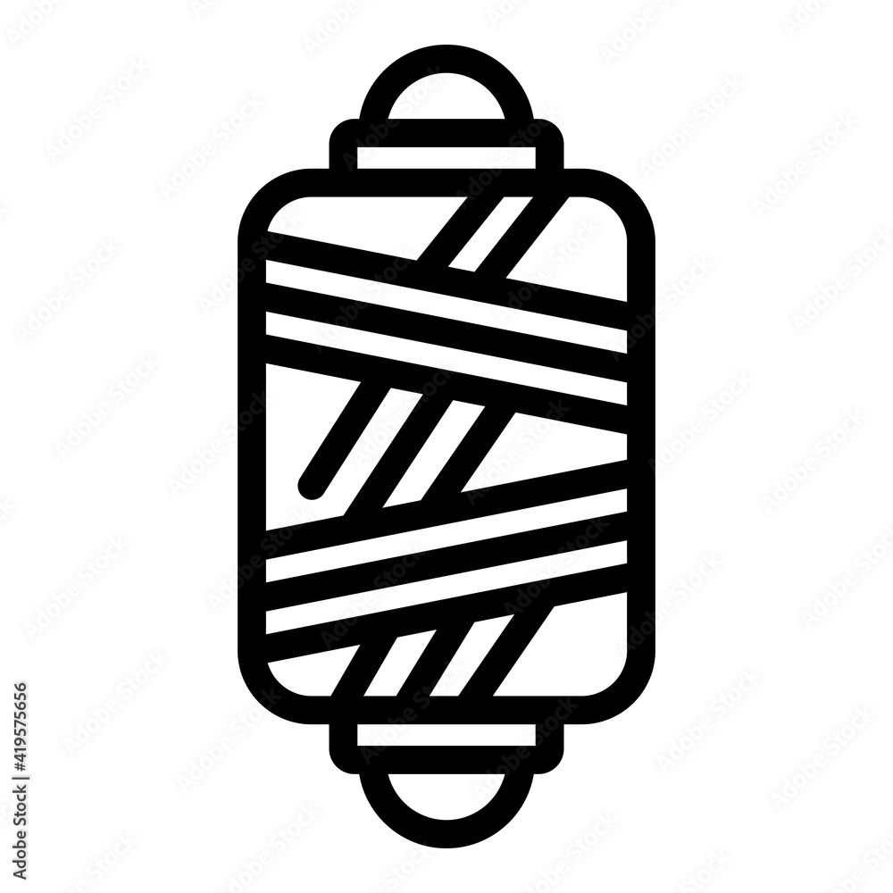 Poster knitting made icon. outline knitting made vector icon for web design isolated on white background