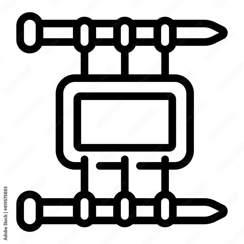 Poster knitting example icon. outline knitting example vector icon for web design isolated on white backgro