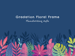 Fototapeta na wymiar グラデーションフラワー（Flower frame）