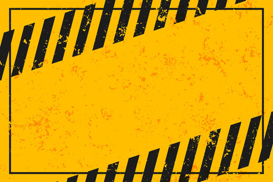 yellow warning background with black stripes