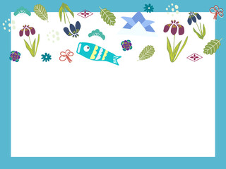 端午の節句のモチーフフレーム