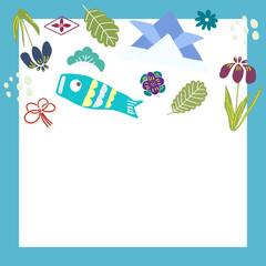 端午の節句のモチーフフレーム