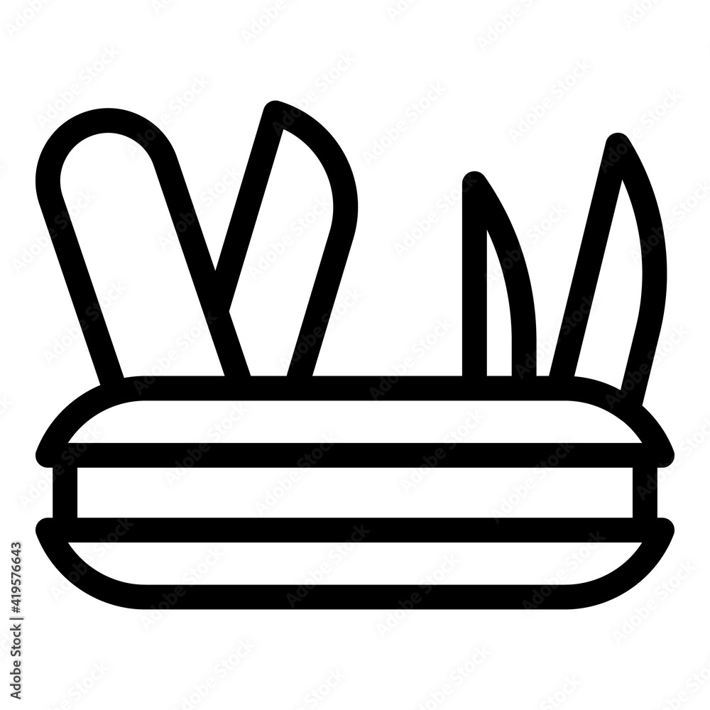 Poster multitool equipment icon. outline multitool equipment vector icon for web design isolated on white b