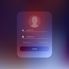 Fototapeta premium website login page template design