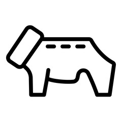 Dog sweater icon. Outline dog sweater vector icon for web design isolated on white background