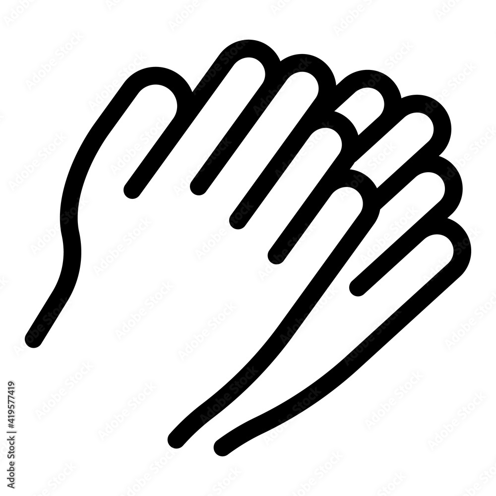 Poster hand gesture aplause icon. outline hand gesture aplause vector icon for web design isolated on white