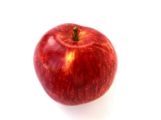 Red juicy apple isolated on white background