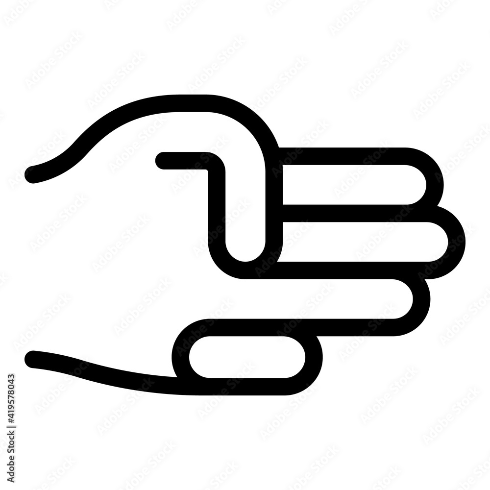 Aufkleber hand gesture spread icon. outline hand gesture spread vector icon for web design isolated on white b