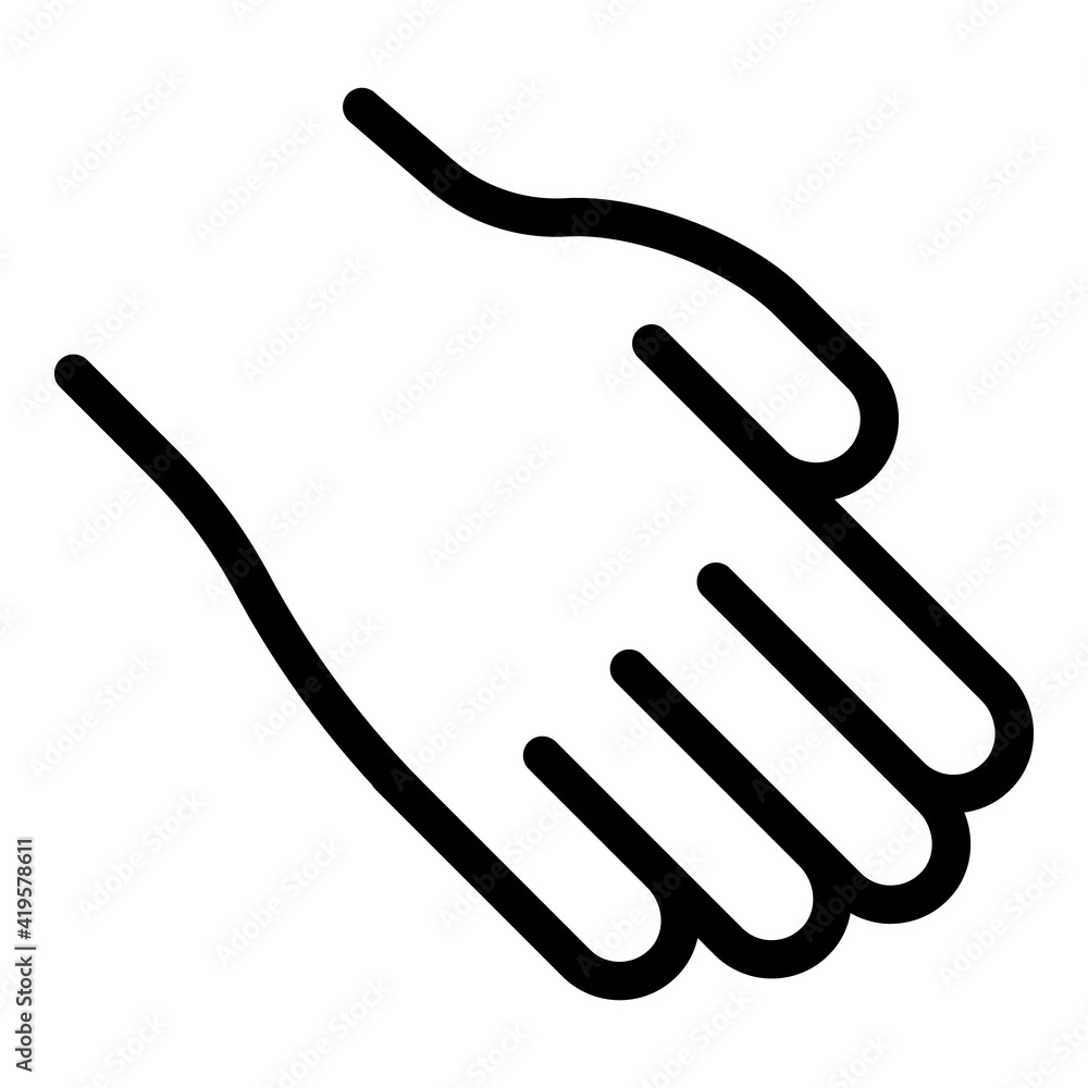 Poster hand gesture palm icon. outline hand gesture palm vector icon for web design isolated on white backg