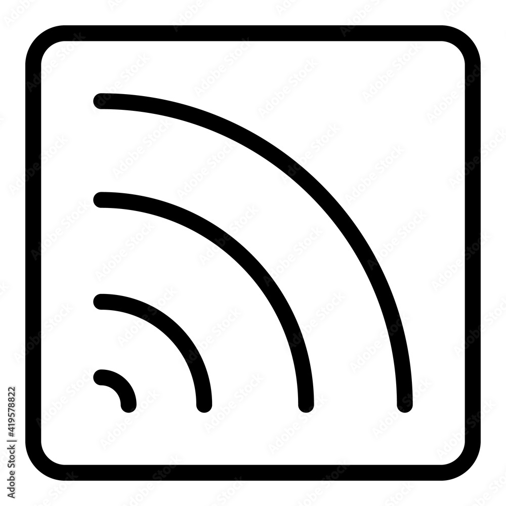 Poster wifi interface icon. outline wifi interface vector icon for web design isolated on white background
