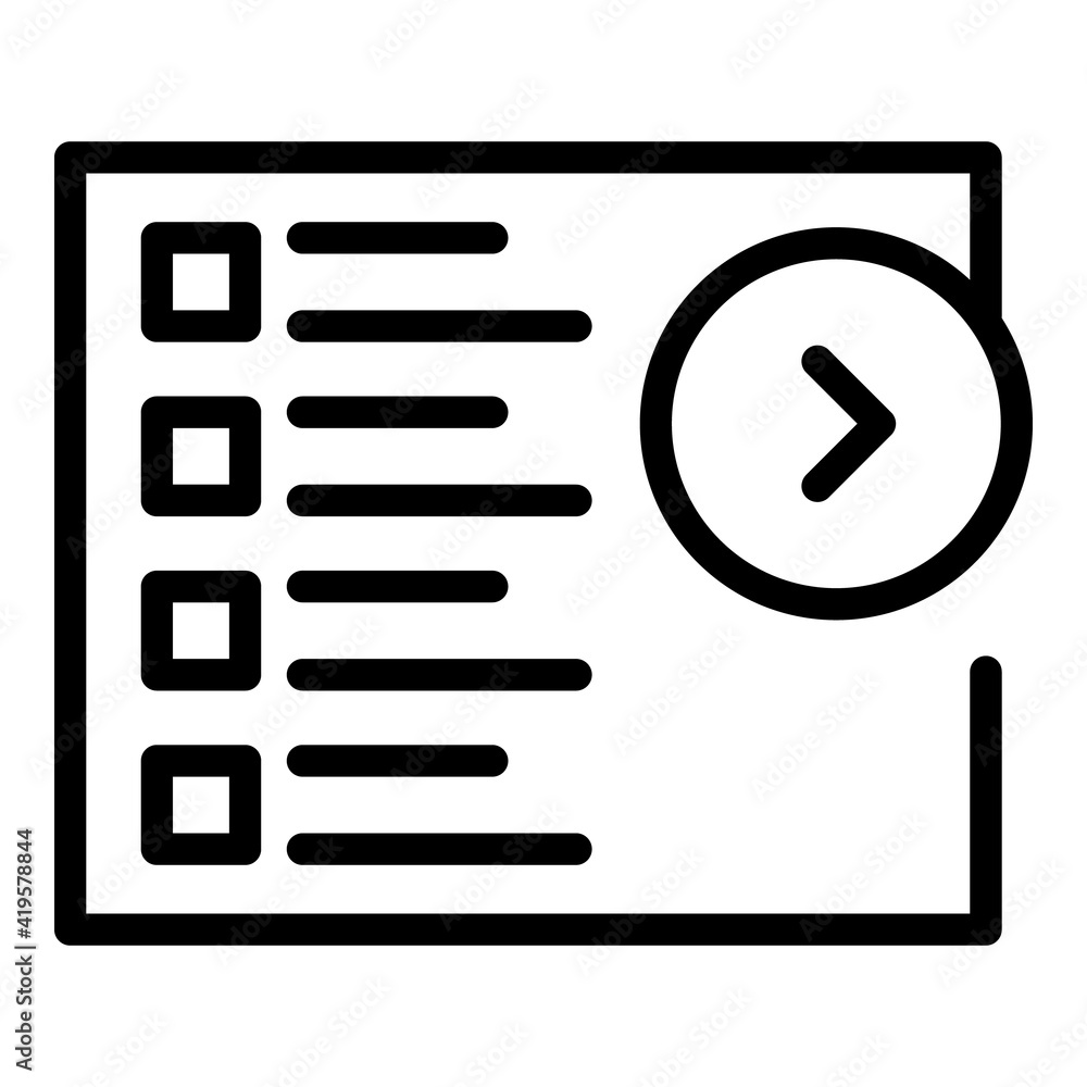 Poster interface icon. outline interface vector icon for web design isolated on white background
