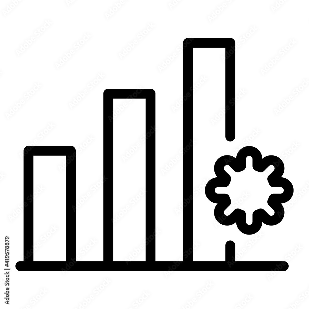 Poster graph chart interface icon. outline graph chart interface vector icon for web design isolated on whi