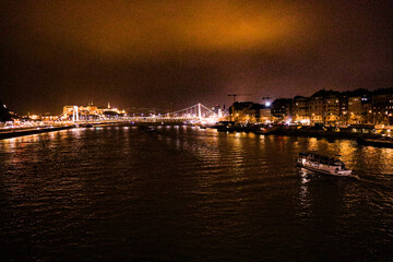 Budapest city at night