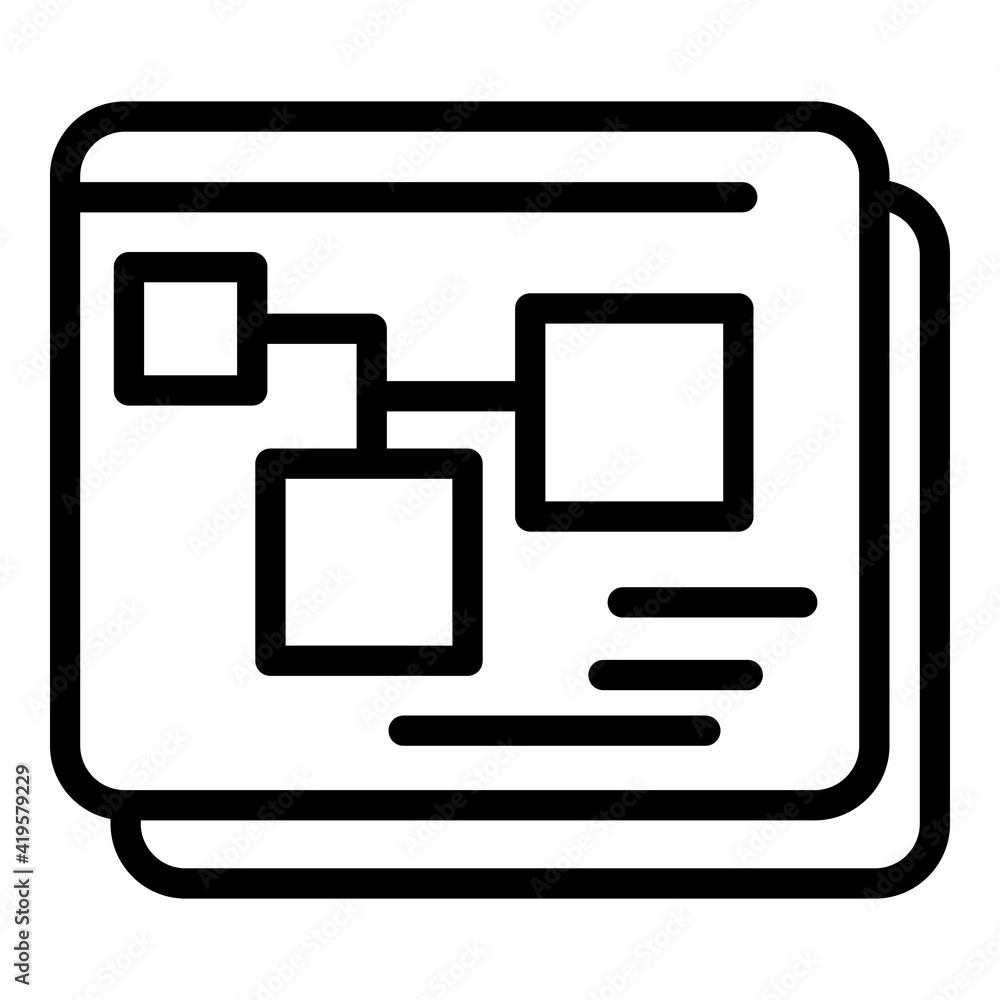 Poster scheme interface icon. outline scheme interface vector icon for web design isolated on white backgro