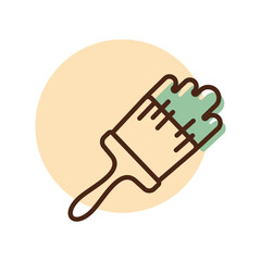 Fototapeta premium Paint brush vector flat icon
