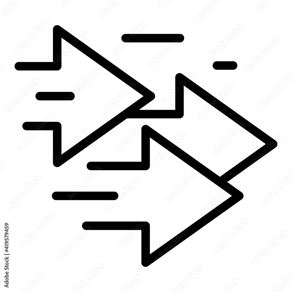 Poster arrows interface icon. outline arrows interface vector icon for web design isolated on white backgro