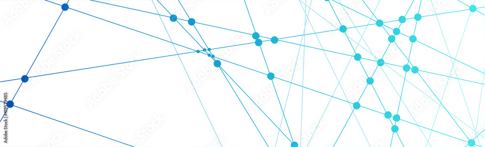 Wall mural technology bright low poly connection abstract background. futuristic vector design