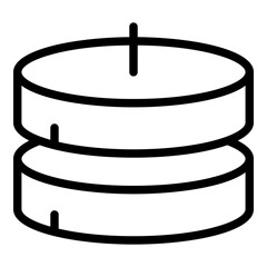 Data cloud interface icon. Outline Data cloud interface vector icon for web design isolated on white background