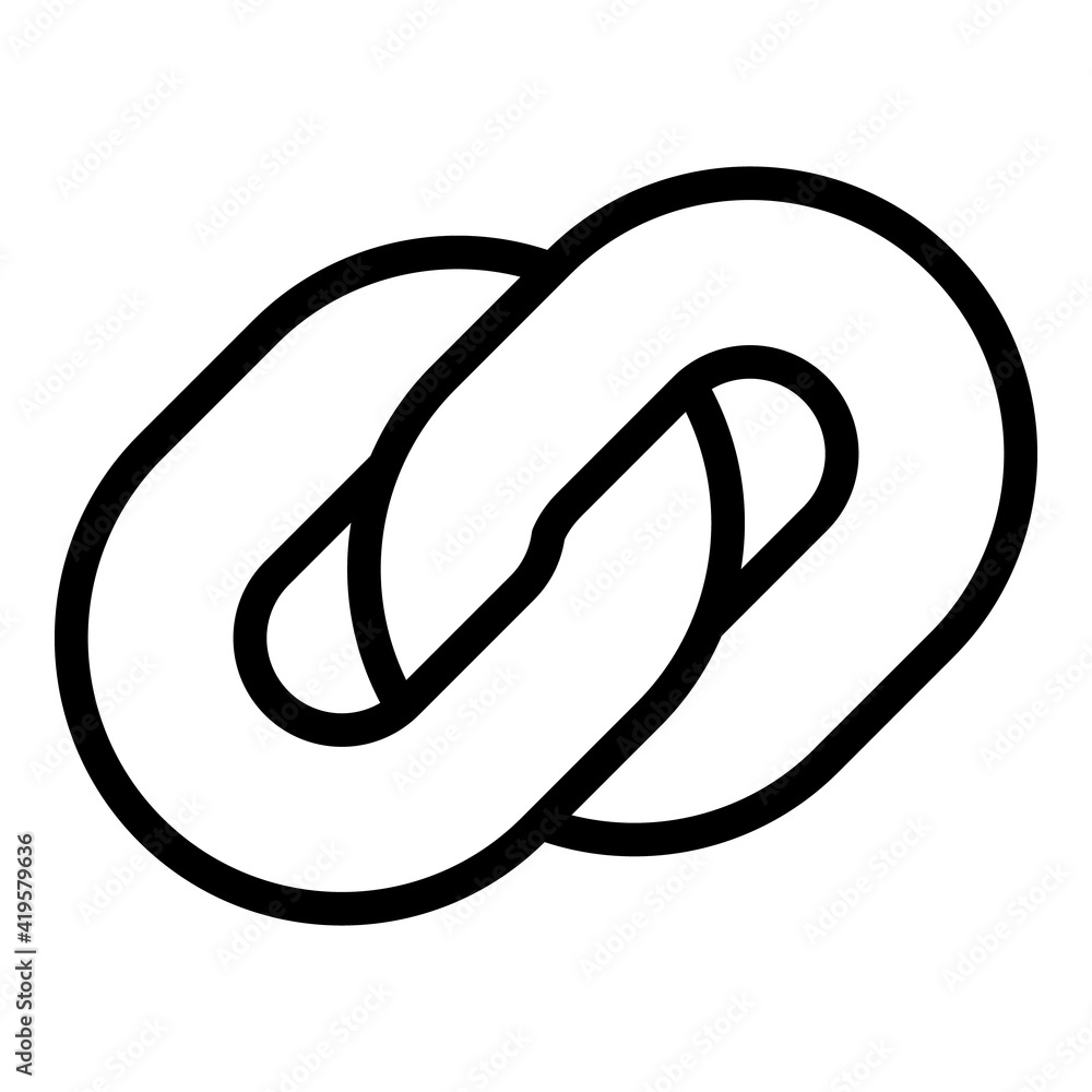 Poster chain interface icon. outline chain interface vector icon for web design isolated on white backgroun