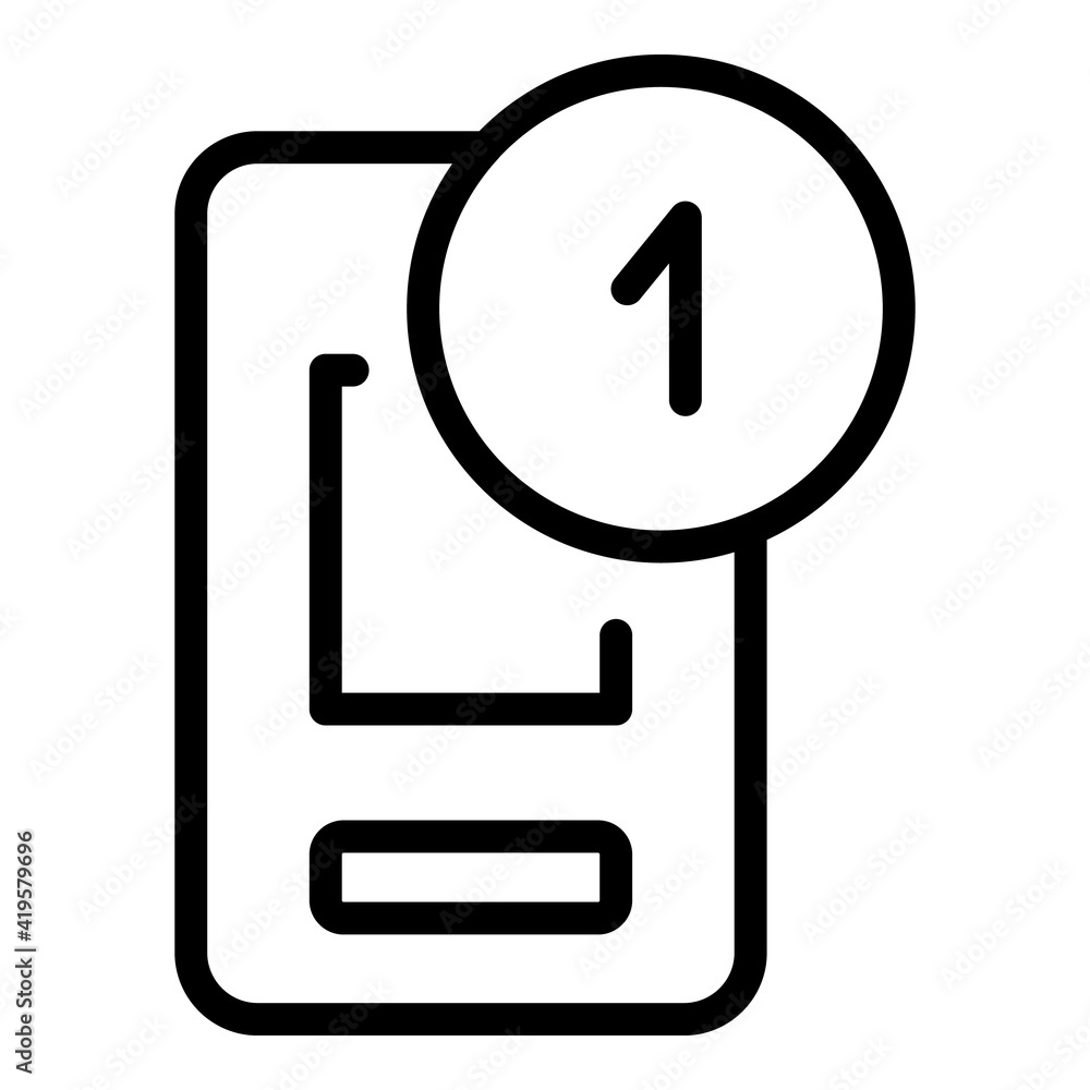 Poster notification interface icon. outline notification interface vector icon for web design isolated on w