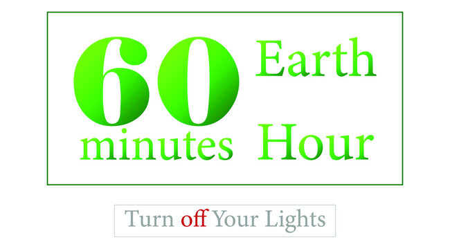 Earth Hour Movement banner template. Vector illustration.
