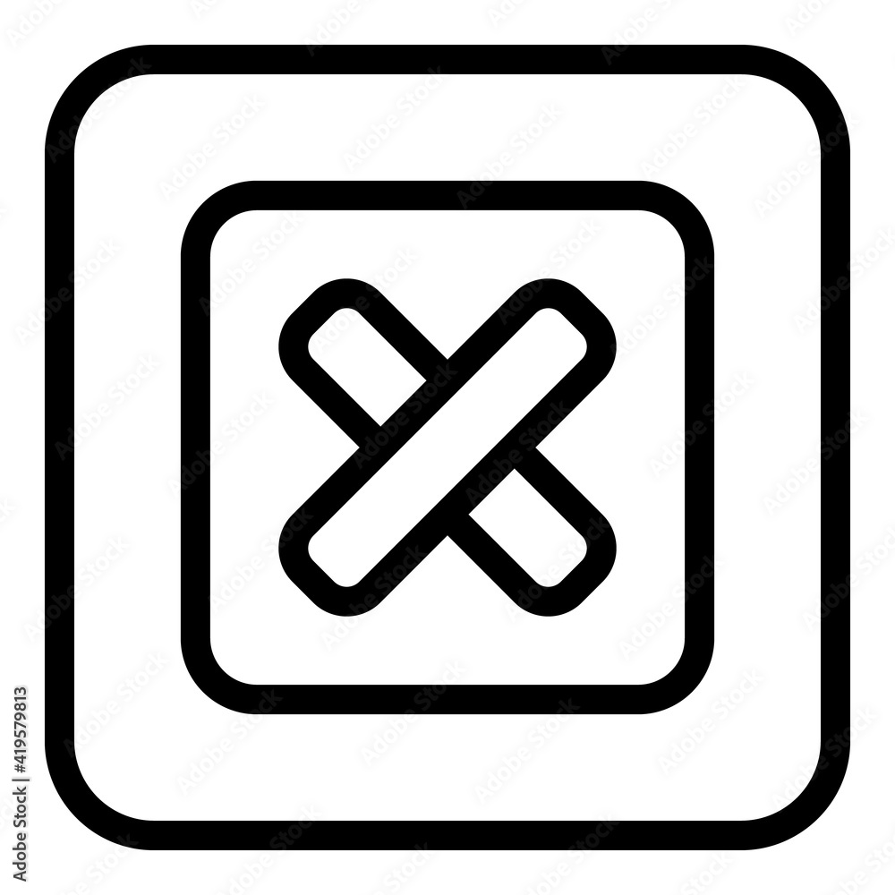 Poster reject interface icon. outline reject interface vector icon for web design isolated on white backgro