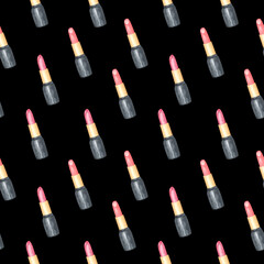 Obraz premium Lipstick Seamless Pattern