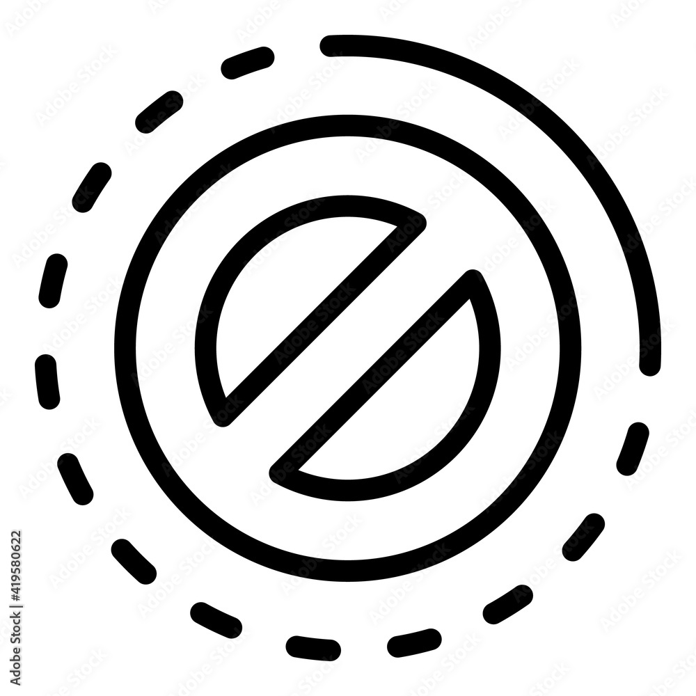 Poster rejection interface icon. outline rejection interface vector icon for web design isolated on white b