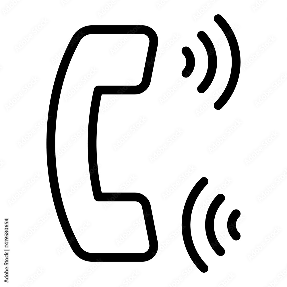 Poster call interface icon. outline call interface vector icon for web design isolated on white background