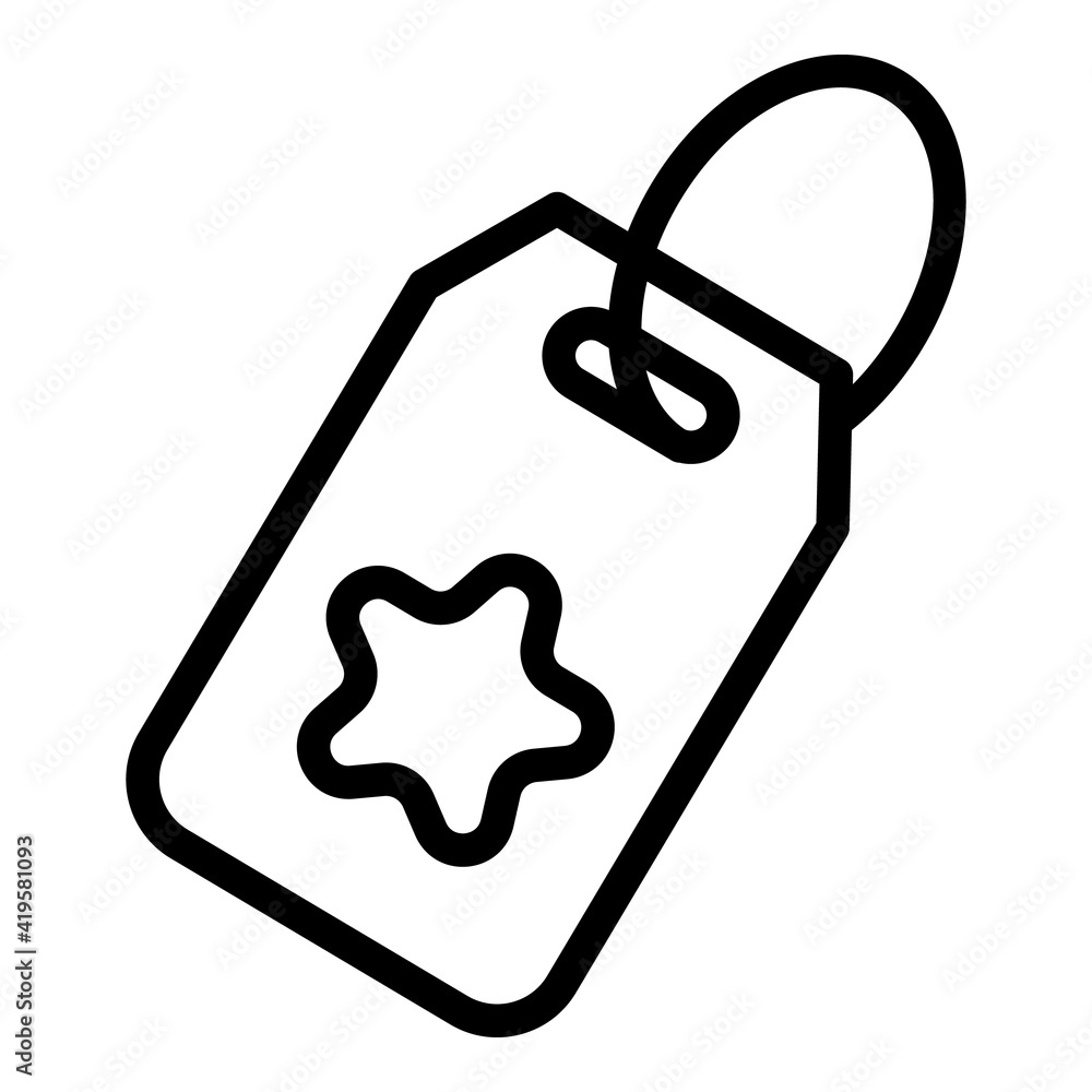 Poster price tag interface icon. outline price tag interface vector icon for web design isolated on white b
