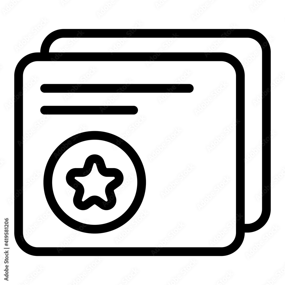 Poster frame interface icon. outline frame interface vector icon for web design isolated on white backgroun