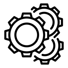 Gear wheel interface icon. Outline Gear wheel interface vector icon for web design isolated on white background