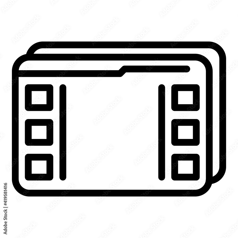 Poster kit interface icon. outline kit interface vector icon for web design isolated on white background