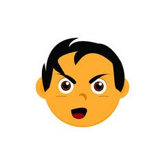 serious emoticon character