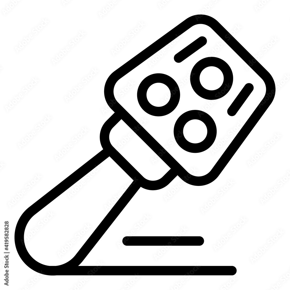 Poster optometry handle tool icon. outline optometry handle tool vector icon for web design isolated on whi