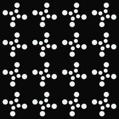 White Circles Seamless Pattern. White Dots Pattern.