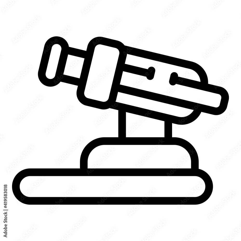 Poster optometry microscope icon. outline optometry microscope vector icon for web design isolated on white