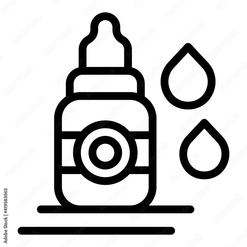 Poster eye drop bottle icon. outline eye drop bottle vector icon for web design isolated on white backgroun