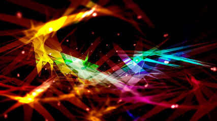 Abstract design and illustration of colorful and dynamic shape and light.

