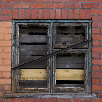 Industrial old window frame