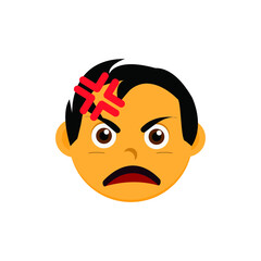 angry emoticon character