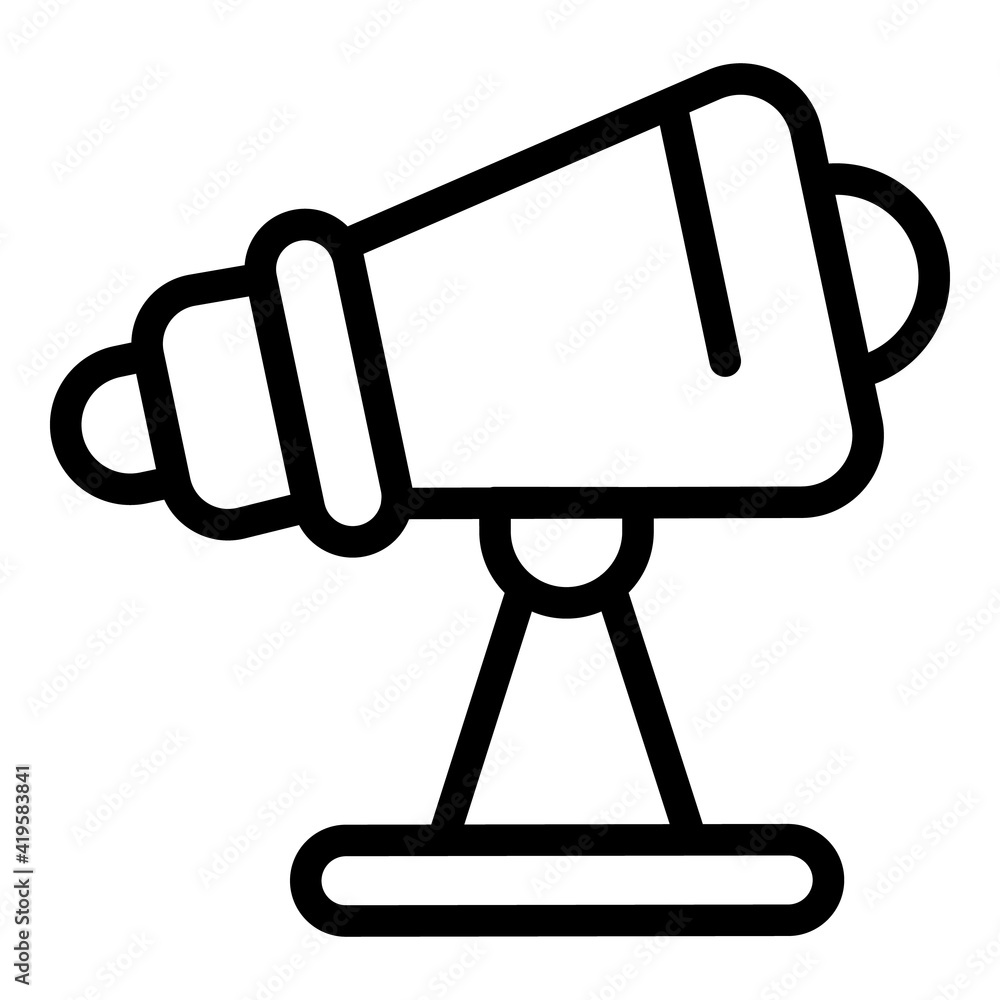 Poster telescope icon. outline telescope vector icon for web design isolated on white background