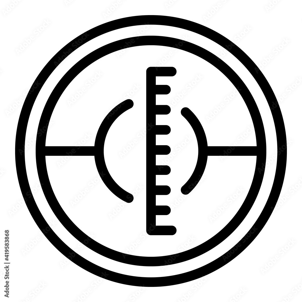 Poster telescope reticle icon. outline telescope reticle vector icon for web design isolated on white backg