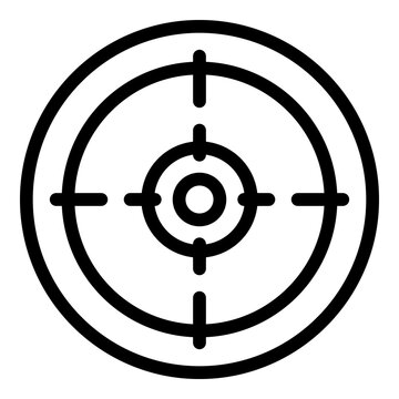 Optic scope sight icon. Outline optic scope sight vector icon for web design isolated on white background