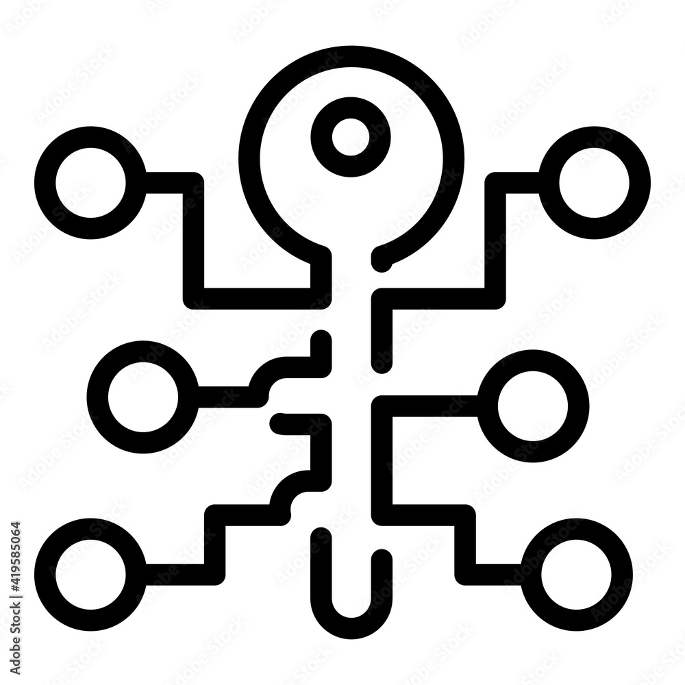 Poster blockchain digital key icon. outline blockchain digital key vector icon for web design isolated on w