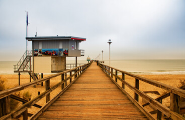 Fototapeta premium Seebrücke in Zinnowitz Ostseebad auf der Insel Usedom