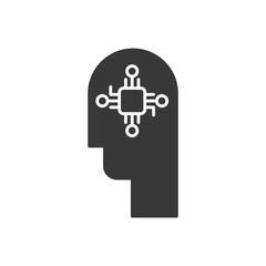 Smart human icon. Robotics symbol modern, simple, vector, icon for website design, mobile app, ui. Vector Illustration