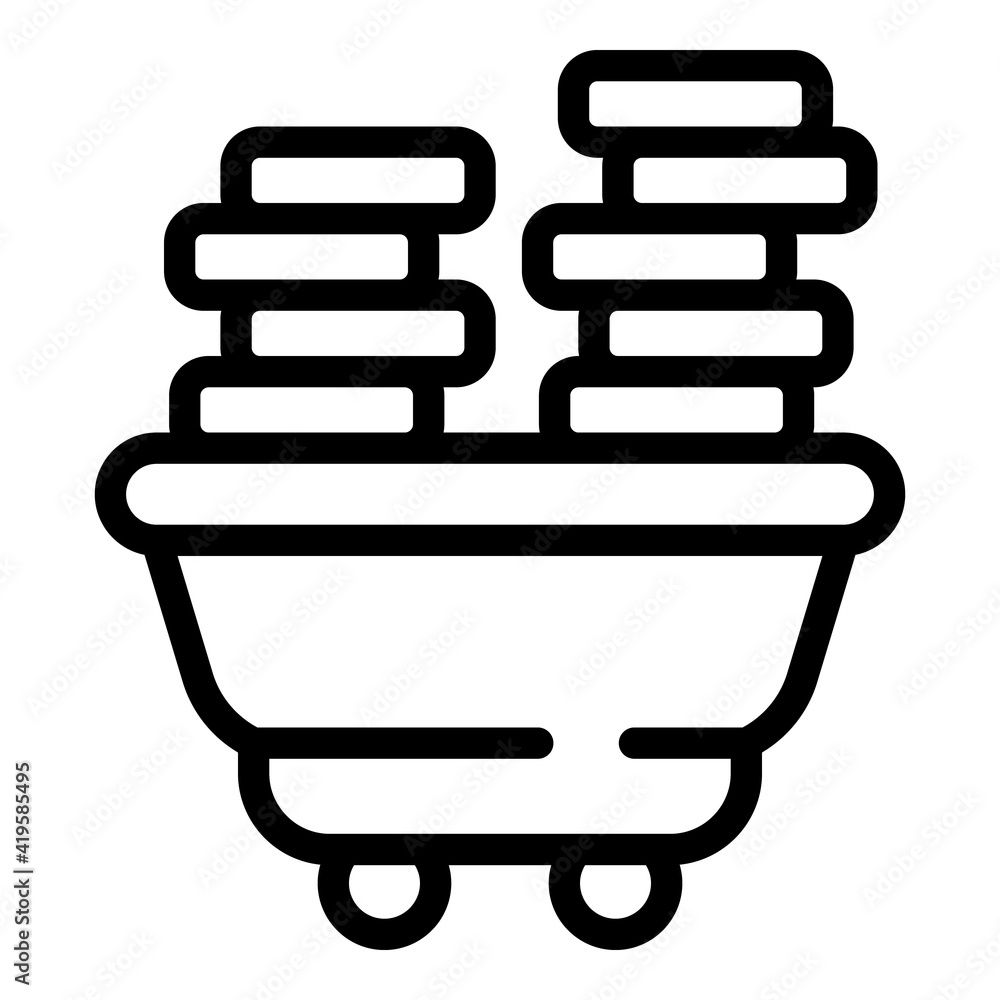 Poster blockchain mine cart icon. outline blockchain mine cart vector icon for web design isolated on white