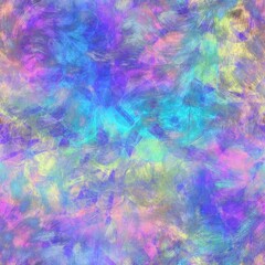 Seamless iridescent rainbow light pattern for print. High quality illustration. Swirly mix of pastel colors resembling holographic foil. Fantasy spectrum mermaid fantastical pattern for print.