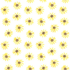 Sunflowers Seamless Pattern